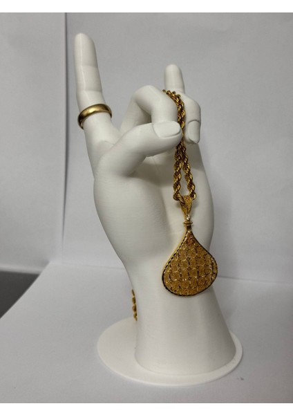 El Şeklinde Takı ve Yüzük Düzenleyici, Beyaz, Şık ve Pratik Organizasyon Aracı