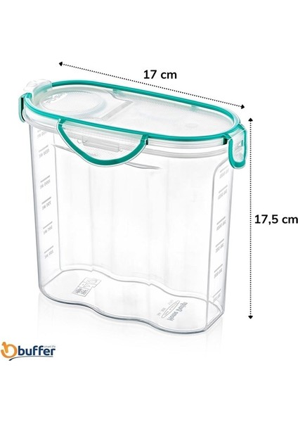 ® Kilitli Kapaklı Contalı Hava,su Sıvı Geçirmez 1,7 Litre Erzak Saklama KABI-SA585 fırsatları