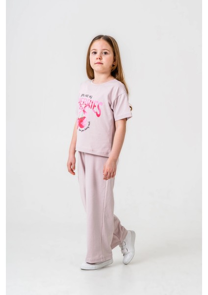 Cherries Baskılı Kız Çocuk Takım 035 modelleri