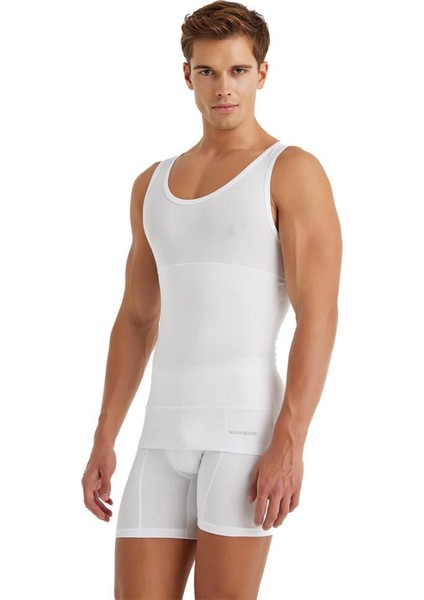 Erkek Korseli Beyaz Atlet 9209 fiyatları