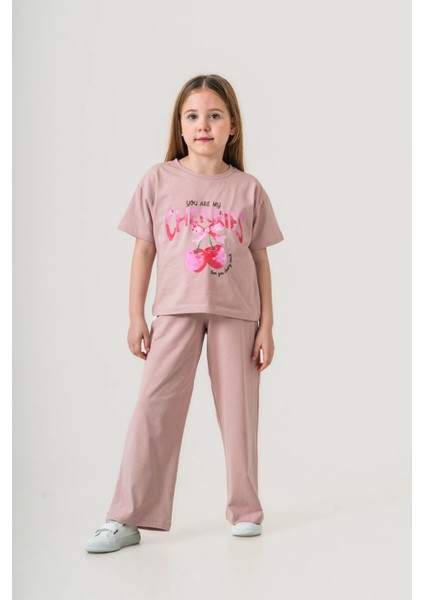 Cherries Baskılı Kız Çocuk Takım 035 fiyatları