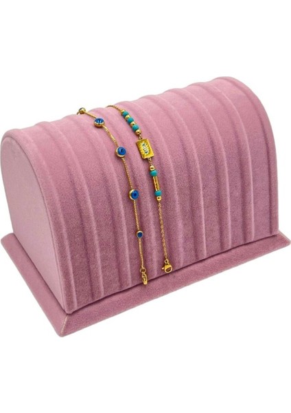 Pembe Renkli Bileklik ve Semer Standı, Şıklık ve Düzen Için Mükemmel Seçim