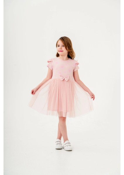 Desenli Fırfırlı Kız Çocuk Elbise 004 fiyatları