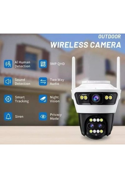 6mp 6k Ultra Hd Blıc 8xzoom Dış Mekan Gece Görüşlü Akıllı Ip Güvenlik Kamerası indirimleri