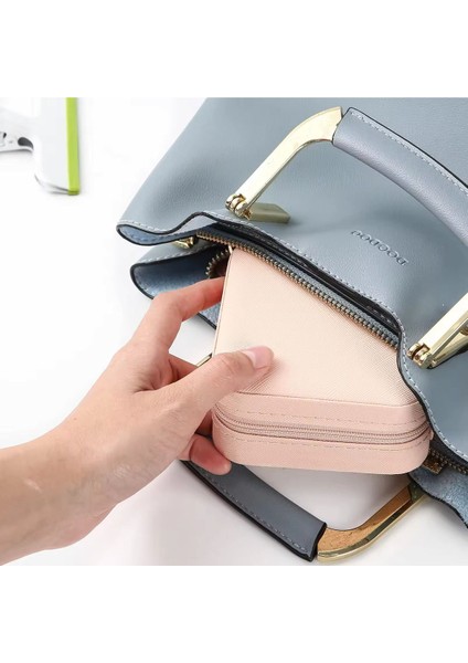 Turkuaz Fermuarlı Takı Organizeri, Seyahat İçin Şık ve Hafif Çanta indirimleri