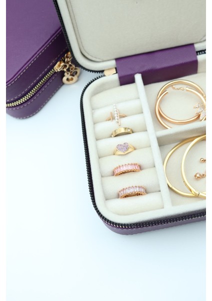 Ekru Ahşap Kasalı Orta Boy Takı Çantası, Şık ve Fonksiyonel Tasarım fiyatları