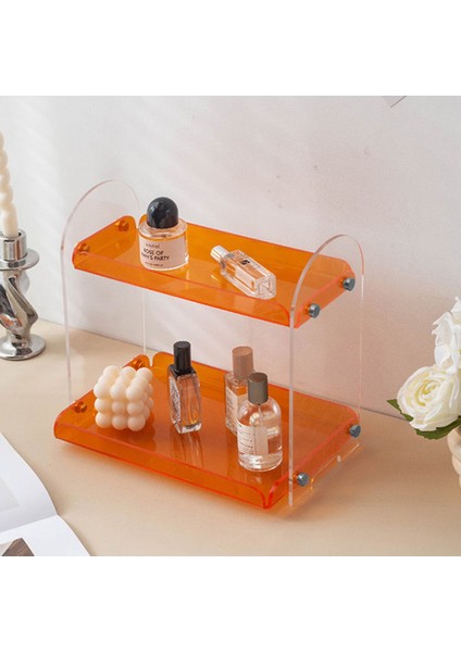 Şeffaf ve Turuncu 2 Katlı Çok Amaçlı Düzenleyici, Pratik Kullanım Kolaylığı Sağlar modelleri