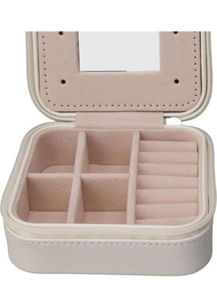 Renkli ve Şık Taşınabilir Aynalı Takı Düzenleyici