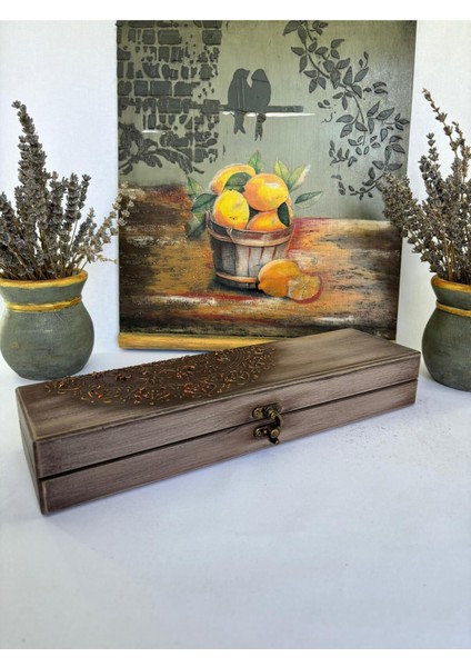 Kahverengi Ahşap Takı ve Düzenleyici Kutu, Şık ve Kullanışlı Hediye Seçeneği