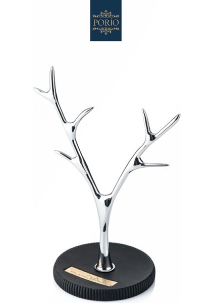 Geyik Boynuz Tasarımlı Metal Takı Düzeni ve Askılığı, Şık ve Kullanışlı Aksesuar.