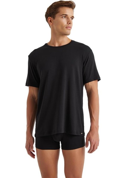 Silver Kısa Kol Siyah T-Shirt 9306 modelleri