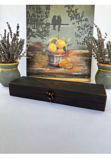 Şık Ahşap Takı ve Eşyalar Düzenleyici Kutusu, Siyah indirimleri