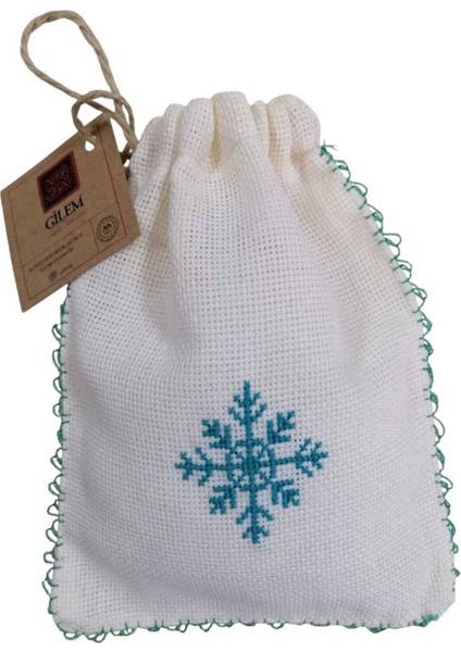 El Yapımı Lavanta Tasarım Etamin Takı Kesesi Krem Renkli fiyatları