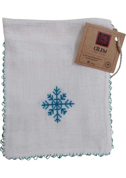 El Yapımı Lavanta Tasarım Etamin Takı Kesesi Krem Renkli modelleri