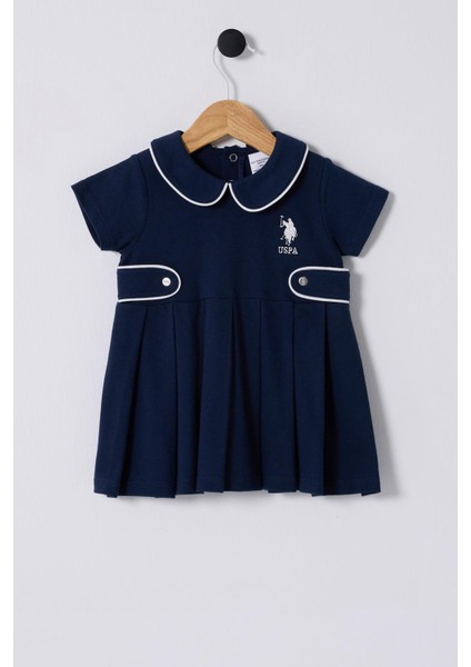 U.s.polo Assn. Kız Bebek Kısakol Pike Elbise, %100 Pamuk / %100 Cotton