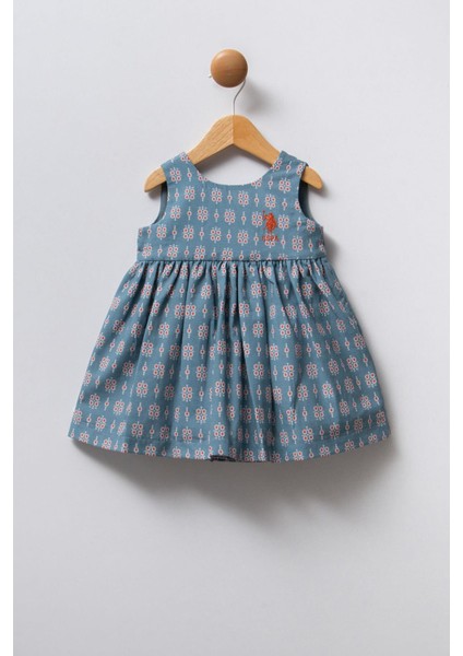 %100 Pamuk Kız Bebek Poplin Elbise