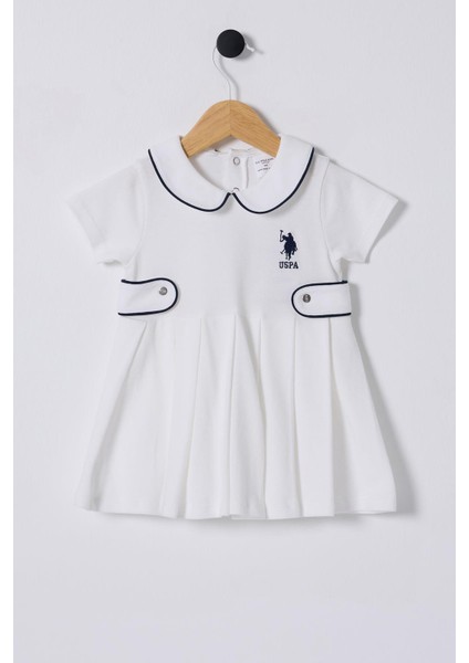 U.s.polo Assn. Kız Bebek Kısakol Pike Elbise, %100 Pamuk / %100 Cotton