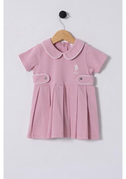 U.s.polo Assn. Kız Bebek Kısakol Pike Elbise, %100 Pamuk / %100 Cotton