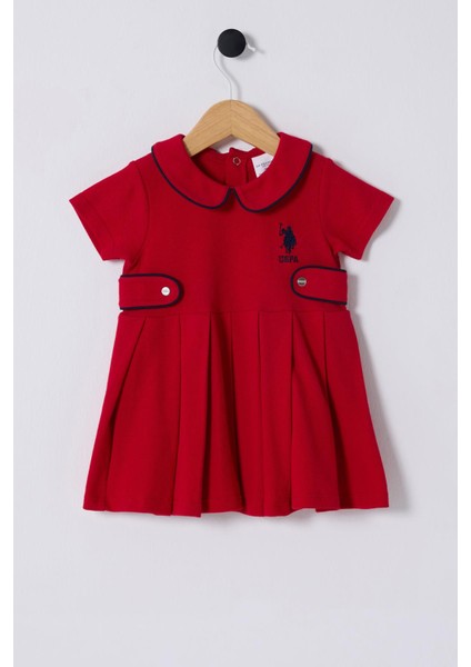 U.s.polo Assn. Kız Bebek Kısakol Pike Elbise, %100 Pamuk / %100 Cotton