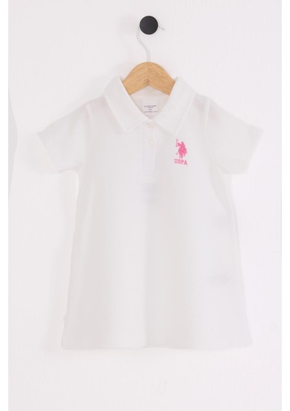 Polo Yaka %100 Pamuk Kız Çocuk Pike Elbise