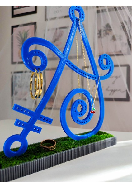 Kişiye Özel Mavi Harf Takı Organizer - Bioplastik, Pratik ve Şık Tasarım fiyatları