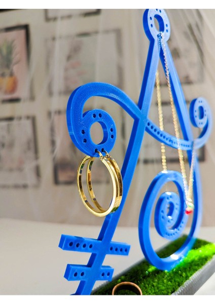 Kişiye Özel Mavi Harf Takı Organizer - Bioplastik, Pratik ve Şık Tasarım indirimleri