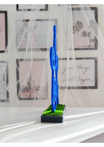 Kişiye Özel Mavi Harf Takı Organizer - Bioplastik, Pratik ve Şık Tasarım