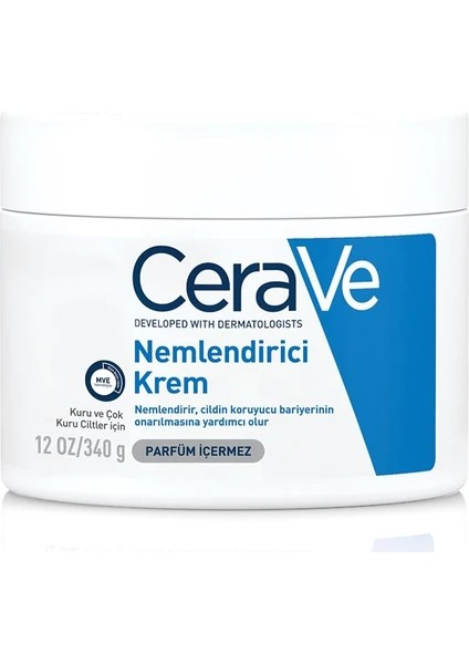 Cerave Nemlendirici Krem Kuru Ciltler Seramid ve Hyalüronik Asit Içerikli 340 gr
