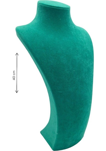 Yeşil Renkli 40 cm Kolye Mankeni Takı Standı, Şık ve Kullanışlı Takı Düzenleyici