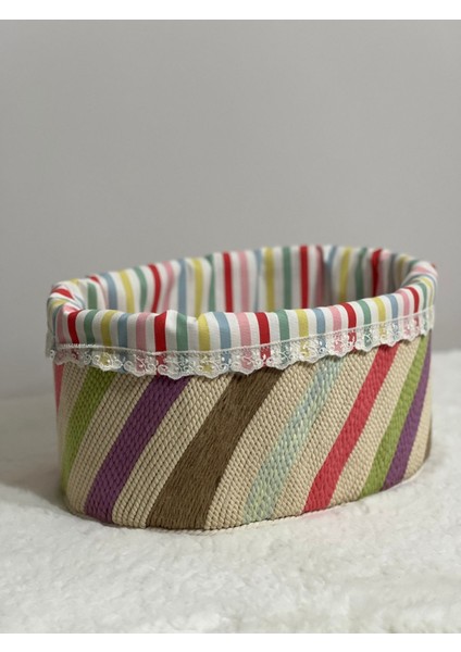 Çok Renkli Orta Boy Düzenleyici Sepet, Pratik ve Şık Depolama Çözümü