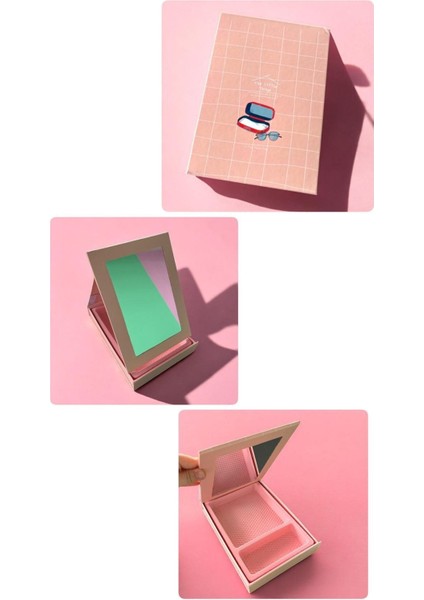 Şık Pembe Ayna Detaylı Takı Düzenleyici