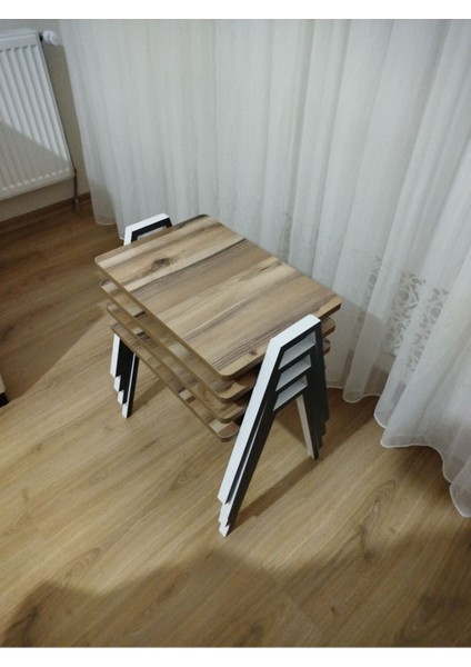 Zigon Sehpa 4'lü Tepsi Model