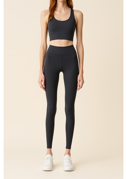 Kadın Yüksek Bel Toparlayıcı Tam Boy Spor Tayt