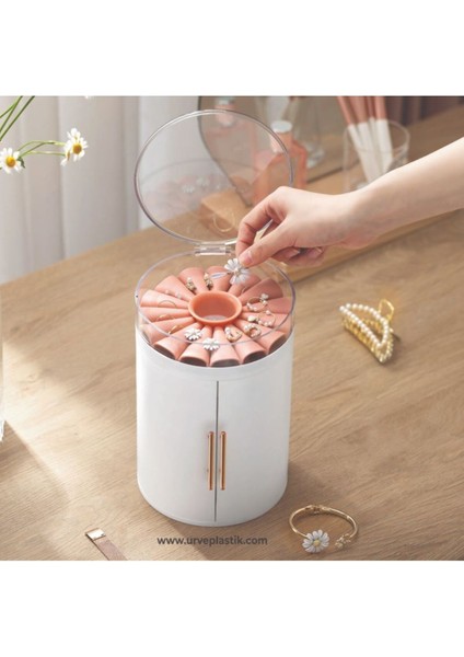 Beyaz Takı ve Bijuteri Düzenleyici Kutusu, Şık ve Pratik Saklama Çözümü