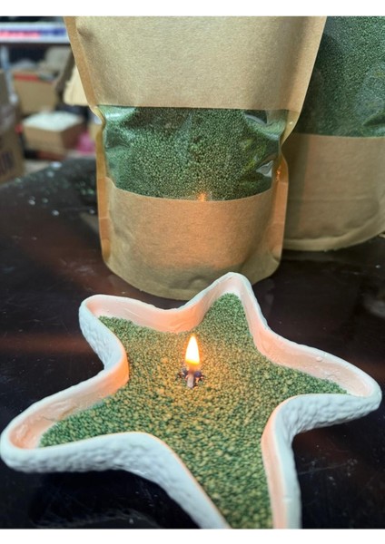 250G Haki Inci Tozu Mum, Vanilya Aroması, Fitil Hediyeli, Toz ve Kum Mum fiyatları