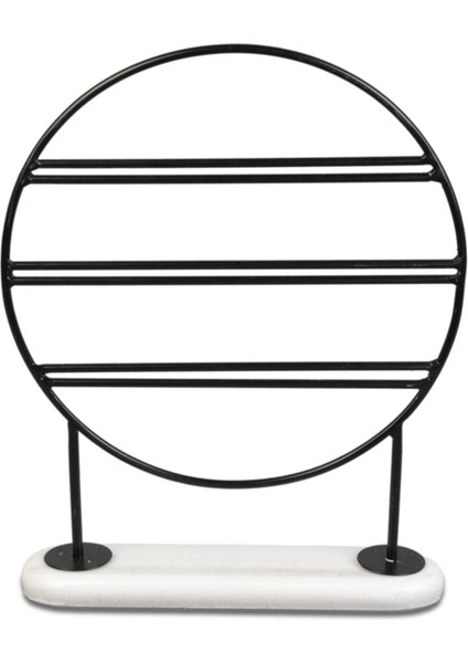 Şık Yuvarlak Siyah Metal Takı Standı, Düzenleyici ve Estetik Bir Seçenek fiyatları