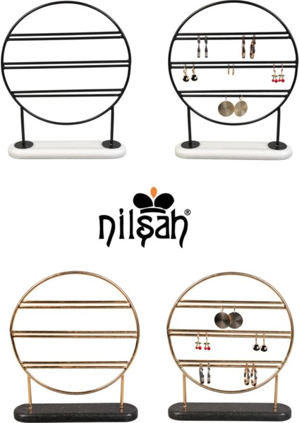 Şık Yuvarlak Siyah Metal Takı Standı, Düzenleyici ve Estetik Bir Seçenek modelleri