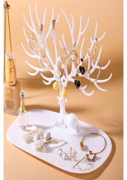 Beyaz Geyik Temalı Takı ve Mücevher Organizeri, Şık ve Kullanışlı Tasarım fiyatları