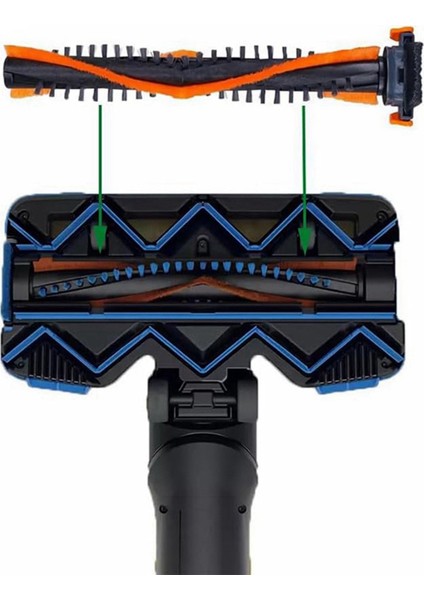 CP0667 Aksesuarları Yedek Speed Pro Max ve Fc6 Xc7/8 Serisi Için 2x Elektrikli Süpürge Fırçası (Yurt Dışından)