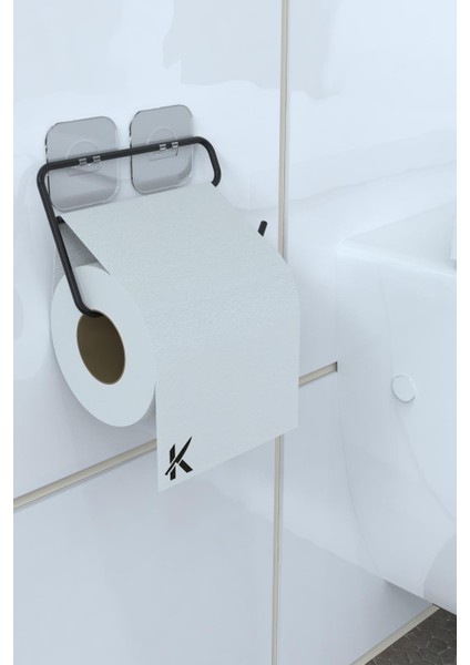 Yapışkanlı Wc Tuvalet Kağıtlık Wc Kağıt Tutacağı Metal Banyo Modern