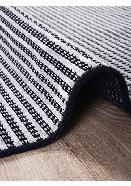 Gri Şönil %100 Pamuk Yumuşak Kaymaz Taban Yıkanabilir Kilim Yolluk Salon Oturma Çocuk Odası Dokuma