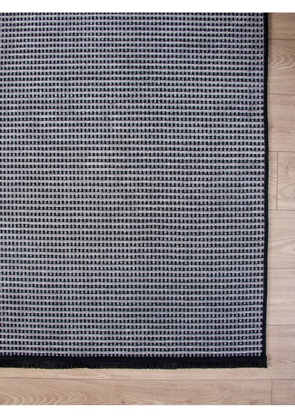 Gri Şönil %100 Pamuk Yumuşak Kaymaz Taban Yıkanabilir Kilim Yolluk Salon Oturma Çocuk Odası Dokuma