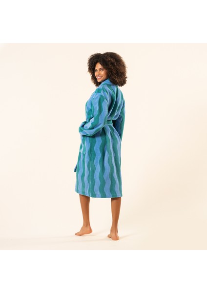 Tabea Pamuk Pamuk %100 Pamuk Bornoz - Yeşil - Mavi fırsatları
