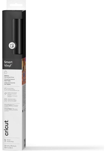 Crıcut 2011314 Smart Vinil Kalıcı 33X91CM 1 Sayfa Siyah