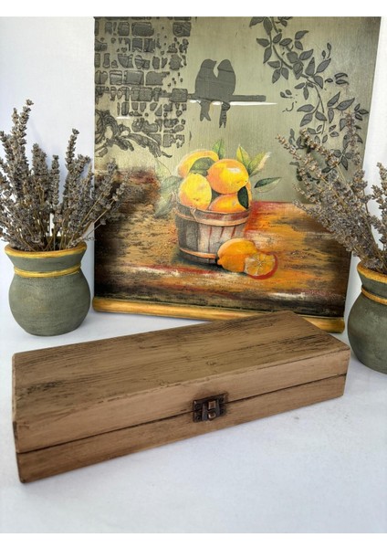 Kahverengi Ahşap Takı ve Düzenleyici Kutu, Şık ve Fonksiyonel Organizer