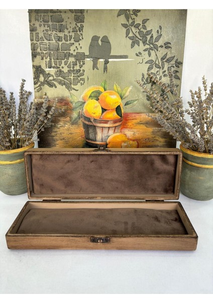 Kahverengi Ahşap Takı ve Düzenleyici Kutu, Şık ve Fonksiyonel Organizer