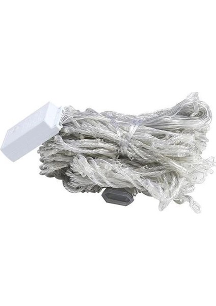 8 Fonksiyonlu 200 LED 10 Saçak Şerit LED 2x2 Perde Ip LED (Gün Işığı)