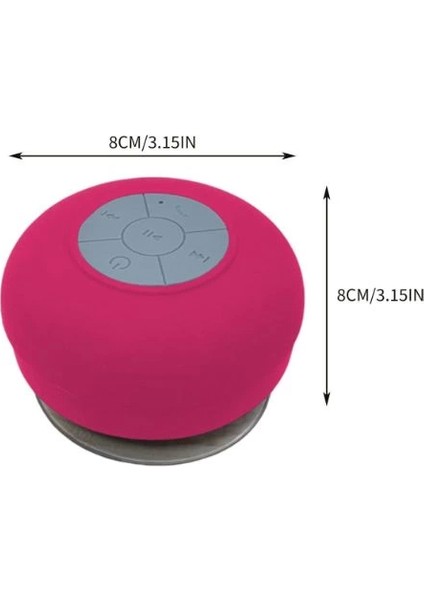 Vakumlu Su Geçirmez Bluetoothlu Mini Duş Hoparlörü