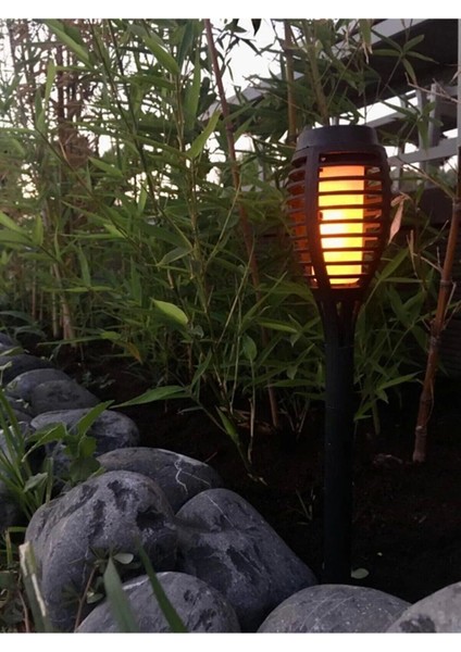 Solar Alev Efektli Bahçe Lambası