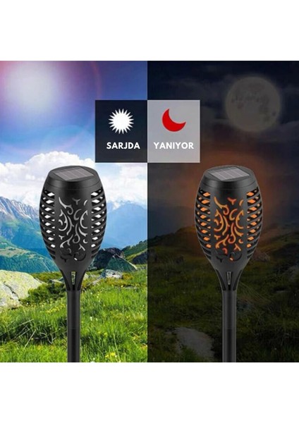 Solar Alev Efektli Bahçe Lambası fırsatları